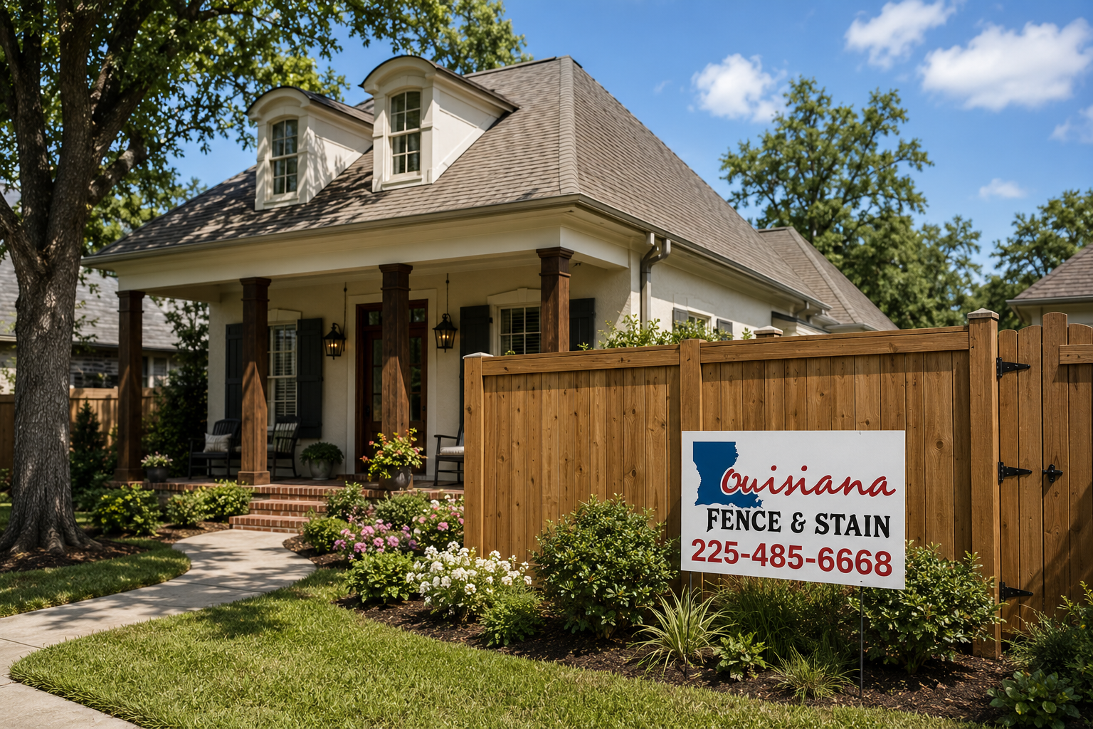 recent wooden privacy fence installation in baton rouge 70816