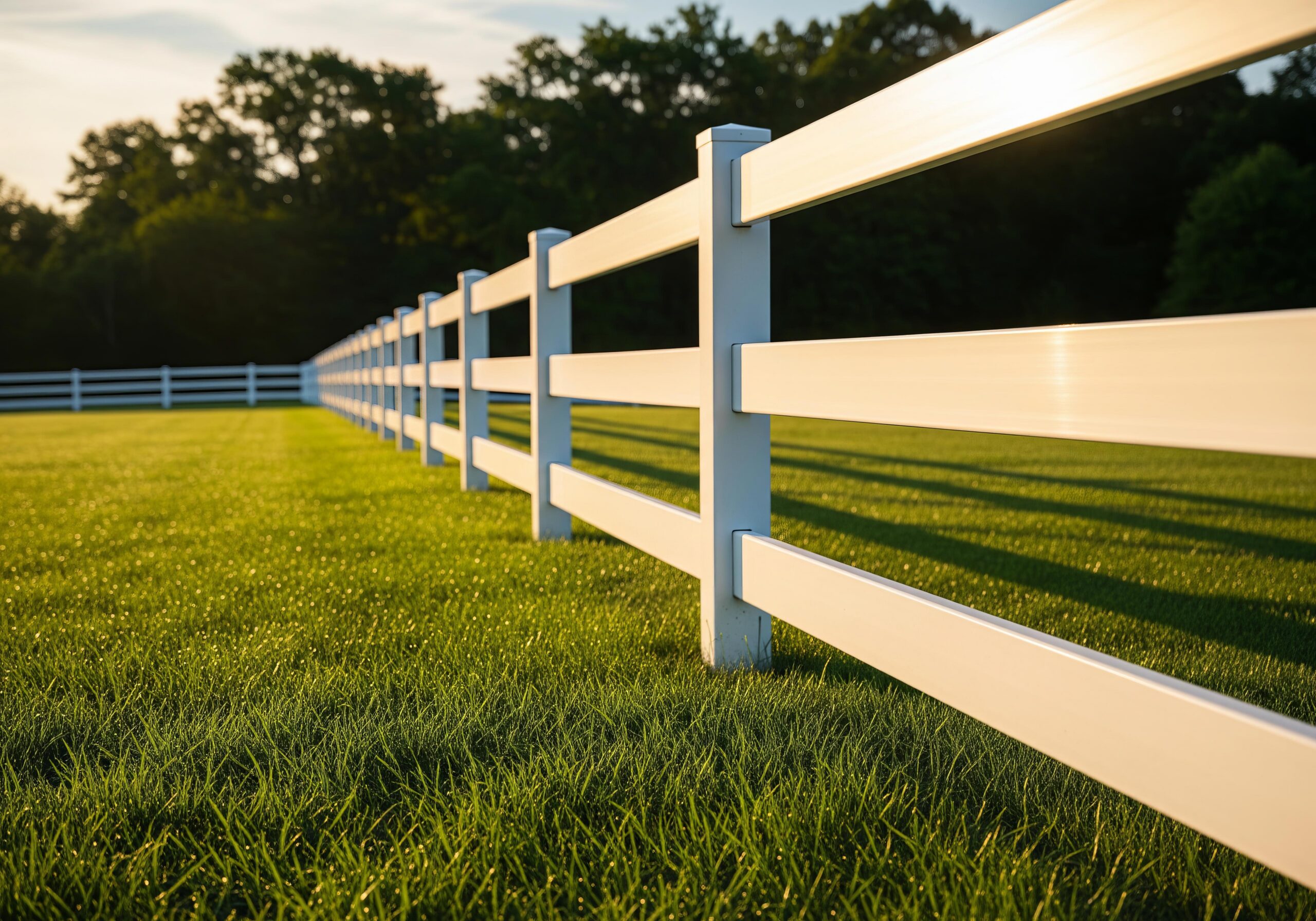 White Vinyl Privacy Fence installation in ascension parish louisiana